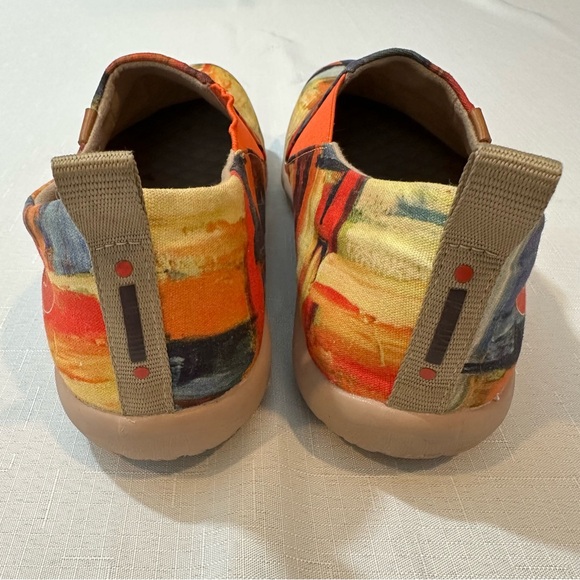 UIN Slip On Sneakers Women’s US 9 EU 41 Colorful Abstract Print Shoes - Picture 4 of 11